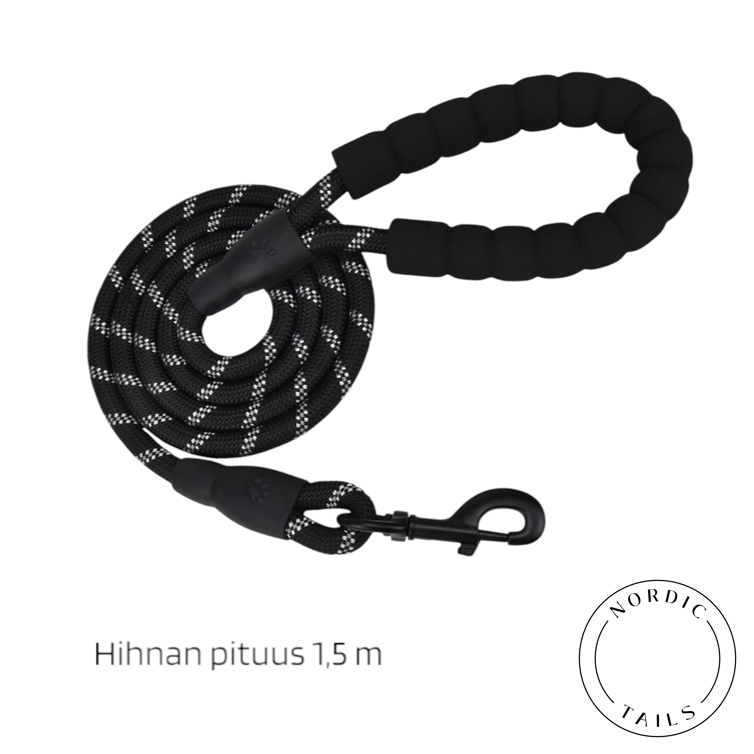 Nylon talutushihna, musta