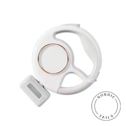 Valkoinen talutushihna valolla